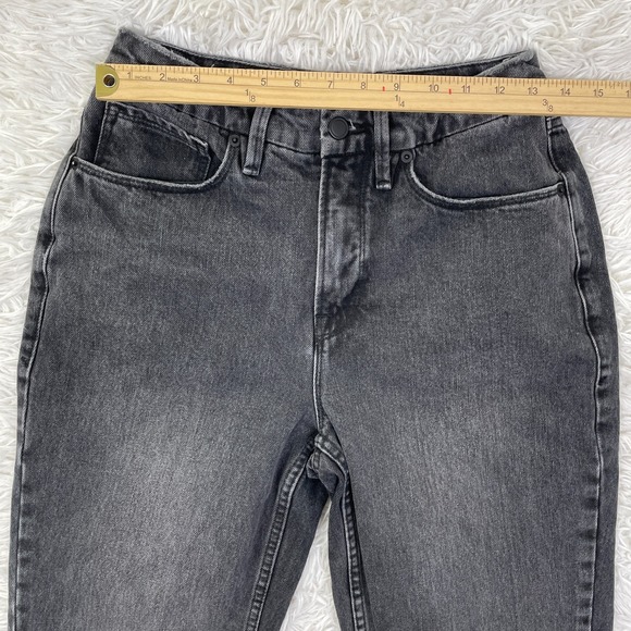 Good American Pants Womens 4/27 Black 90s Duster Straight Leg Jeans Denim Casual - Picture 7 of 15